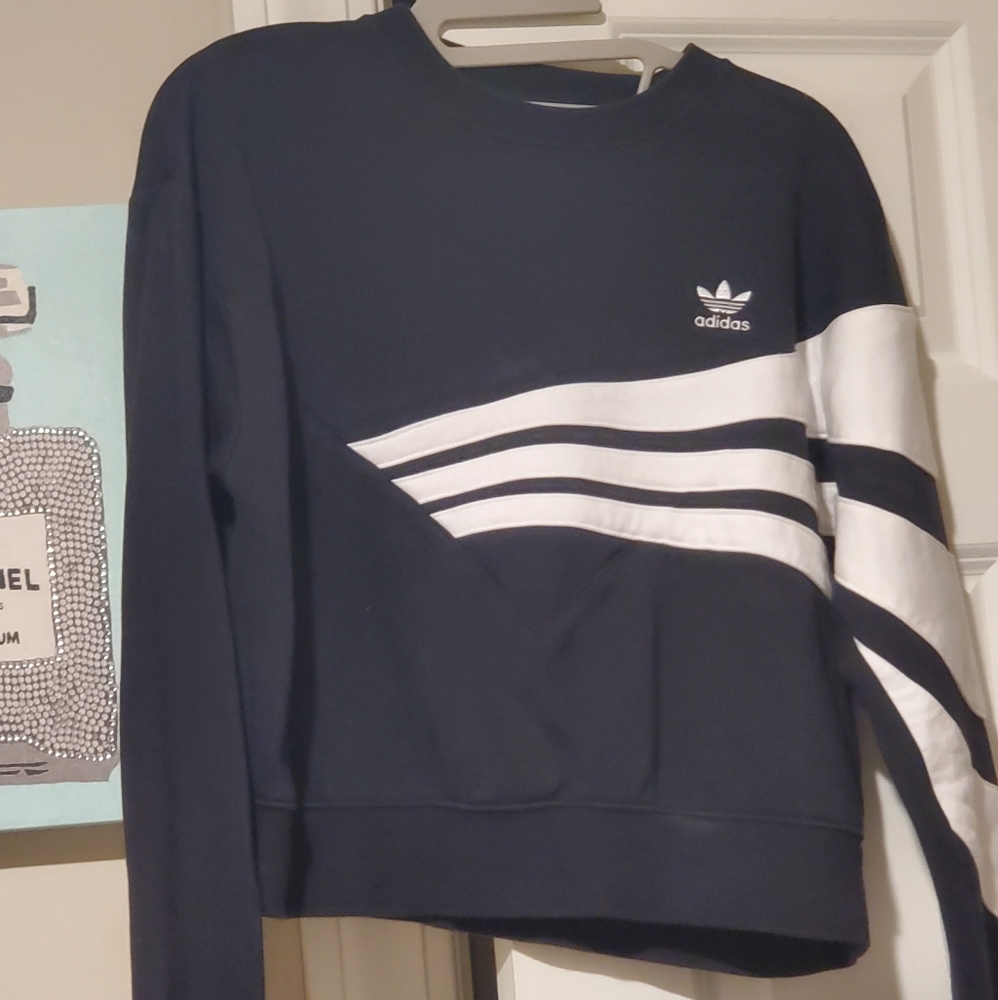 Adidas Black Crew Neck Sweatshirt